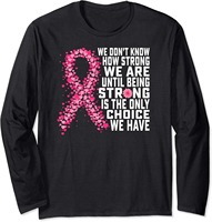 T-shirts respirants à manches longues roses pour hommes, 100 % coton, coupe ample, pour la sensibilisation au cancer du sein 'Diffusez l'espoir' pour les survivants