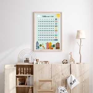 Affiche éducative pour enfants de 1 à 100, affiche de mathématiques pour enfants - Product Image 6