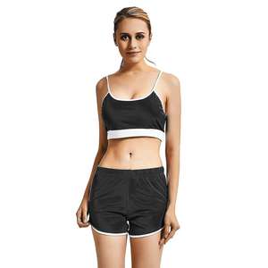 Logo personnalisé Écologique Respirant Cordon Femmes Yoga Soutien-Gorge 2 Pièces Gym Ensemble pour la Course Sports Fitness - Product Image 6