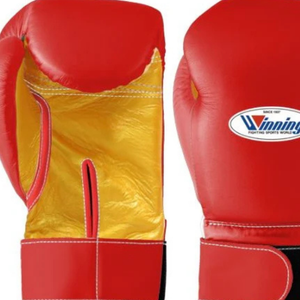 Professional Red Gold Leather Boxing Gloves <b>Velcro</b> Wrist Training Sparring Gloves for Men and Women - Product Image 2