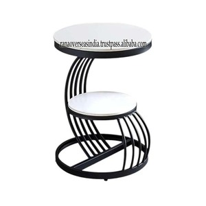 High Selling Metal and <b>Marble</b> Round <b>Table</b> Best Quality Corner Side <b>Table</b> Ideal for Home Office Balcony Living Room At Good Price - Product Image 2