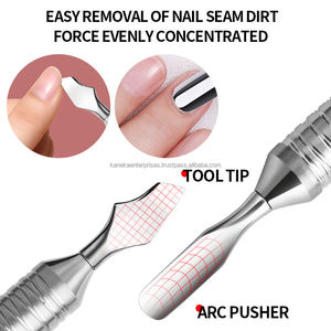 Pousse-cuticules double tête en acier inoxydable de haute qualité, style russe, outil de manucure pour le nettoyage des ongles - Product Image 3