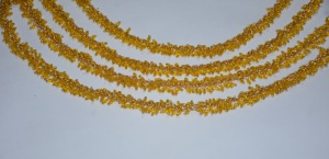 Chaîne de chapelet de perles Hydro de quartz jaune enveloppée de fil plaqué argent de qualité supérieure, chaîne de perles de chapelet épais pour la recherche de bijoux - Product Image 4