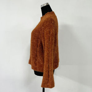 เสื้อสเวตเตอร์แขนยาวสำหรับผู้หญิงเสื้อสเวตเตอร์แขนยาวสีพื้นผลิตตามสั่ง - Product Image 6