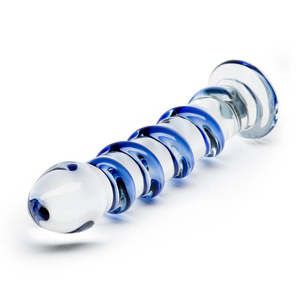 Rimpelingen Gladde Getextureerde Realistische <span class=keywords><strong>Dildo</strong></span> Vagina Anus Stimulaties Glas Transparante Anale Plug Butt Plug Voor Vrouwen Vrouwen Seksspeeltjes - Product Image 1