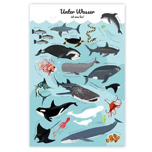 Póster de aventura submarina: ¡Descubre el fascinante mundo de los animales marinos! - Product Image 4