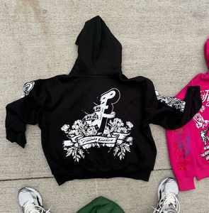 Cotton Fleece Custom Plain Cotton Blended Pakistan Made Best Product Screen Printing Hoodies for Men - Product Image 3