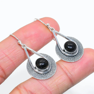 High Quality Unique Design 925 Sterling Silver Copper Black Turquoise Handmade Boho Women Drop Dangle <b>Earring</b> Factory Price - Product Image 3