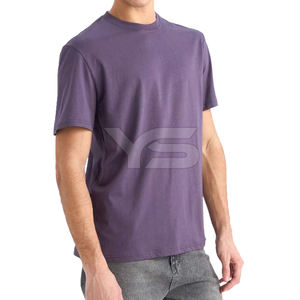 T-shirt décontracté 100% coton avec options multicolores Design de motif de tissu en jersey Technique de teinture unie Méthode de tissage non tissé - Product Image 3