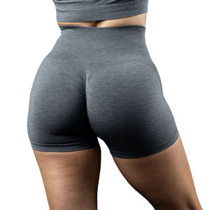 Shorts de yoga élastiques taille haute pour femmes, respirants, pour le sport, l'entraînement physique, avec logo décoratif, shorts de course d'été avec poche - Product Image 6