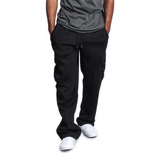 Pantalon cargo décontracté pour homme, pantalon de survêtement ample à cordon de serrage avec poches, pantalon de sport droit, jogging 100% coton, tailles S-4XL - Product Image 5