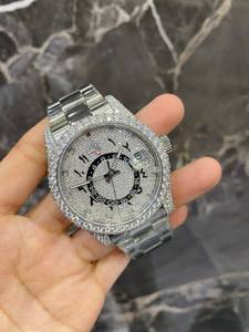 Reloj Deportivo Digital de Edición Limitada Estilo HipHop de Lujo, Totalmente Automático, con Diamantes de Laboratorio VVS-VS, Unisex, de Cuero, Resistente al Agua - Product Image 3