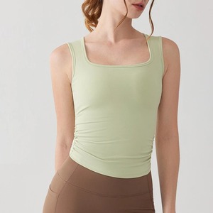 Femmes Yoga Vest Elasticity Gym Sports Crop Tops Fitness Workout Sports Shirts Sleeveless Tank Tops Padded Yoga Bra Top - Product Image 4