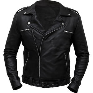 Chaqueta clásica de cuero genuino para hombre, Parka de verano impermeable para motocicleta a la moda Original - Product Image 1