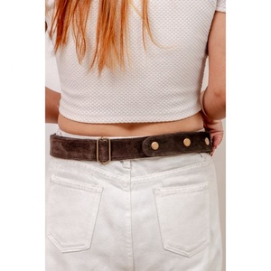 Nuevos bolsos de cintura con múltiples bolsillos de cuero de ante hechos a mano Real con correa ajustable, riñoneras de utilidad de cuero Unisex con estilo - Product Image 4