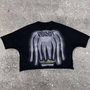 เสื้อยืด2025ครอปคุณภาพระดับพรีเมียมสำหรับผู้ใหญ่ผ้าฝ้าย100% 220 GSM เสื้อพิมพ์ลายผ้านอนย่นสกรีน3D 220กรัม - Product Image 5