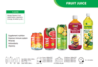 Zuurzak 250 Ml 8.5 Floz Sap Drink 24 Blikjes Kartonnen Kan Caloriearme Suiker Oem Private Label Gratis Monster Export Klaar