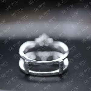 0,30 TCW redondo brillante corte único Moissanite 925 anillo de plata esterlina regalo de aniversario joyería para Mujeres enamoradas - Product Image 4