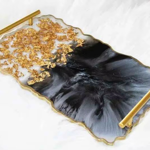 ถาดเรซิ่นตกแต่งหลากสี รูปทรงสี่เหลี่ยมผืนผ้า ของตกแต่งบ้าน ถาดเรซิ่นคุณภาพสูง - Product Image 1