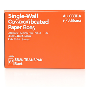 Single-Wall Corrugated Board <b>Folding</b> Box 338x230x42mm Dimensions C4 1.2E Brown Snap Closure TRANSPAK Pack Size Paper Media <b>Boxes</b> - Product Image 2