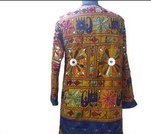 Abrigo largo Vintage para mujer, chaqueta Bohemia con cuentas totalmente a mano, 2022 - Product Image 4