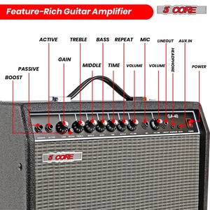 5 Core <b>Guitar</b> Amp 40W Electric Bass Acoustic Portable Amplifier Practice Amplificador - Product Image 3