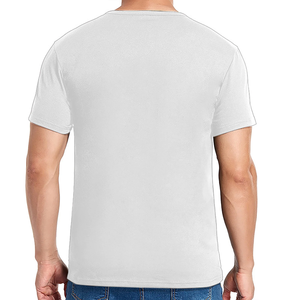 VSSSJ, camiseta de manga corta con botones y cuello en V de talla grande para hombre, camiseta de Color sólido, informal, transpirable, estampado, diseño en blanco de punto - Product Image 3