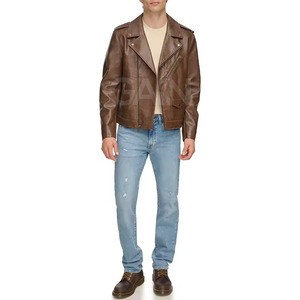 Windproof High Street Eco-Friendly Breathable Casual Daily Wear OEM Canvas Leather Winter <b>Jacket</b> Front Logo Custom Color Size - Product Image 6