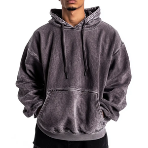 เสื้อฮู้ดผู้ชายผ้าคอตตอนผสมสีพาสเทลออกแบบโลโก้ได้ตามต้องการใหม่ - Product Image 4