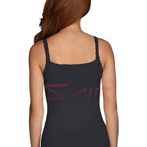 Camisetas sin mangas de fibra de bambú sin mangas para mujer de diseño personalizado, patrón sólido de alta calidad, último estilo informal de talla grande para verano - Product Image 2