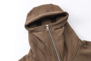 Sweat à capuche à fermeture éclair vierge de haute qualité unisexe sweat à capuche zippé avec logo couleur personnalisé de haute qualité pour hommes du Pakistan - Product Image 3