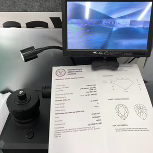 Diamants de laboratoire en forme de poire 0,48 CT 0,65 CT, qualité DEF VS2, HPHT, diamants en vrac pour la fabrication de bijoux au meilleur prix chez D'vins jewels - Product Image 4