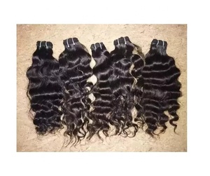 Offre Spéciale 8 pouces lâche vague profonde trame cheveux faisceau non transformé vierge brut indien Remy Extensions de cheveux boucles naturelles en vrac humain - Product Image 4