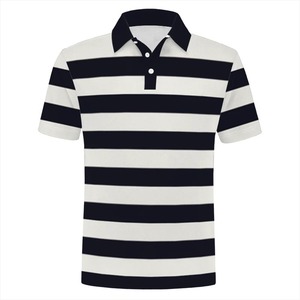 Polo de golf décontracté à manches courtes en coton et soie vierge de haute qualité 200gsm avec logo personnalisé pour hommes - Product Image 2