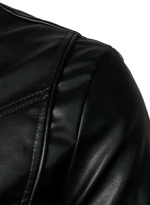 Veste de survêtement en cuir véritable authentique de qualité supérieure 2026 pour homme, col à revers, en peau de mouton, style varsity, en peau d'agneau française - Product Image 5