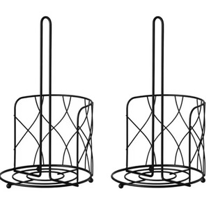 ที่ใส่กระดาษทิชชู่สแตนเลสสีดำพร้อมฐานกลม - Product Image 3