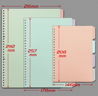 Classeurs à spirale A5 personnalisés en plastique PP à 6 trous avec intercalaires indexés – Fournitures de bureau pour l'organisation de carnets et agendas