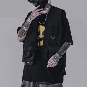 เสื้อกั๊กยุทธวิธีมัลติฟังก์ชั่นเสื้อกั๊กผู้ให้บริการแผ่นปรับและระบายอากาศน้ําหนักการฝึกอบรมการออกกําลังกายโลโก้ที่กําหนดเองเสื้อกั๊ก oem - Product Image 3