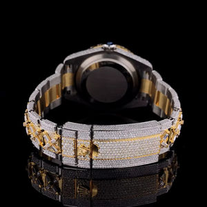 Reloj de Pulsera de Diamante Moissanite Personalizado de Alta Calidad, Claridad VVS, Relojes de Pulsera con Incrustaciones de Diamantes para Hombre y Mujer, Precios de Fábrica - Product Image 5