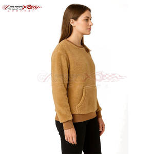 Long Sleeve Sherpa <b>Sweatshirt</b> For Women With Thick Lining And Casual Fit Women Pullover Sherpa <b>Fleece</b> <b>Sweatshirt</b> - Product Image 5