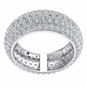 แหวนเพชรแท้1.50CT ความเป็นนิรันดร์แบบคลาสสิกสี FG เทียบกับความบริสุทธิ์14KT ทองสำหรับงานแต่งงานผลิตในอินเดีย - Product Image 4
