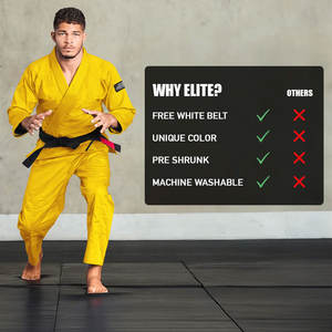 ชุดยูโดบราซิลเลียนยิวยิตสู (บีเจเจ) สำหรับทุกเพศ ผลิตจากผ้าฝ้าย 100% น้ำหนักเบา ยืดหยุ่น ระบายอากาศได้ดี ทนทาน ไม่ขาดง่าย - Product Image 4