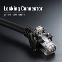 Kabel Ethernet Gigabit Cat6 dengan Konektor Pengunci Pasangan Terpilin Tembaga Bebas Oksigen Kompatibel dengan Basler
