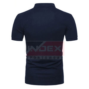 2025 nueva llegada logotipo bordado personalizado de alta calidad 100% algodón de manga corta para Polo camisetas para hombres Casual de talla grande sólido - Product Image 6