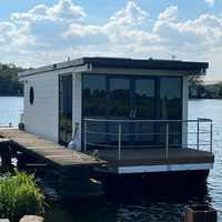 Bateau de fête de luxe personnalisé 2023, maison flottante sur ponton, enrichit votre flotte de location panoramique