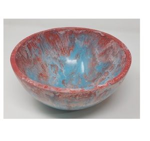 Tazón y Plato Decorativos de Resina Hechos a Mano de Origen Indio, Color Negro Pulido, Ecológicos, para Fiestas, Hechos en India - Product Image 4
