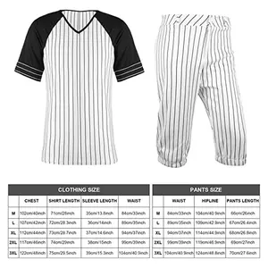 Conjunto de uniforme de equipo de béisbol para hombre con bordado de rayas azul marino personalizado, chándal de béisbol a precio de fábrica con ropa deportiva con logotipo - Product Image 2