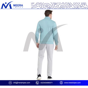 Survêtement de sport imprimé pour homme, design élégant, fermeture éclair intégrale, décontracté, mode estivale, 100 % coton épais, grandes tailles avec poches - Product Image 5