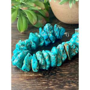 Southwest Bohemian Kingman Turquoise Sterling Silver <b>Beaded</b> <b>Bracelet</b> Handmade Kingman Turquoise Sterling Silver <b>Beaded</b> <b>Bracelet</b> - Product Image 4