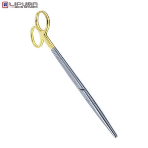 Tijeras de disección LIPUMA Metzenbaum de alta calidad, acero inoxidable, mango dorado, fabricadas con precisión, quirúrgicas, rectas y manuales - Product Image 4